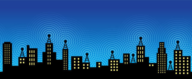 Metáfora visual de la comunicación "wireless"